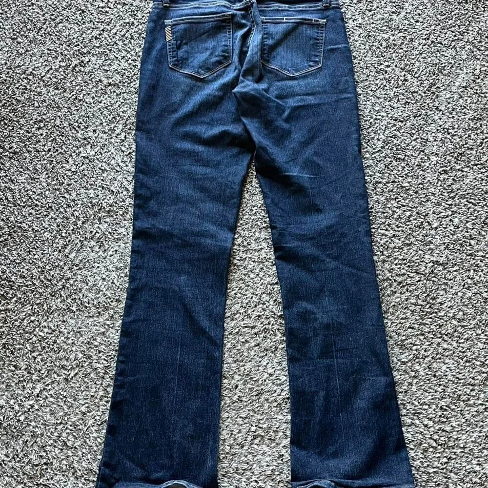 Y2K Paige Blue Bootcut Dark Wash Grunge Jeans Womens 28 Denim Streetwear Punk - Picture 6 of 7